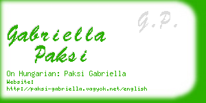 gabriella paksi business card
